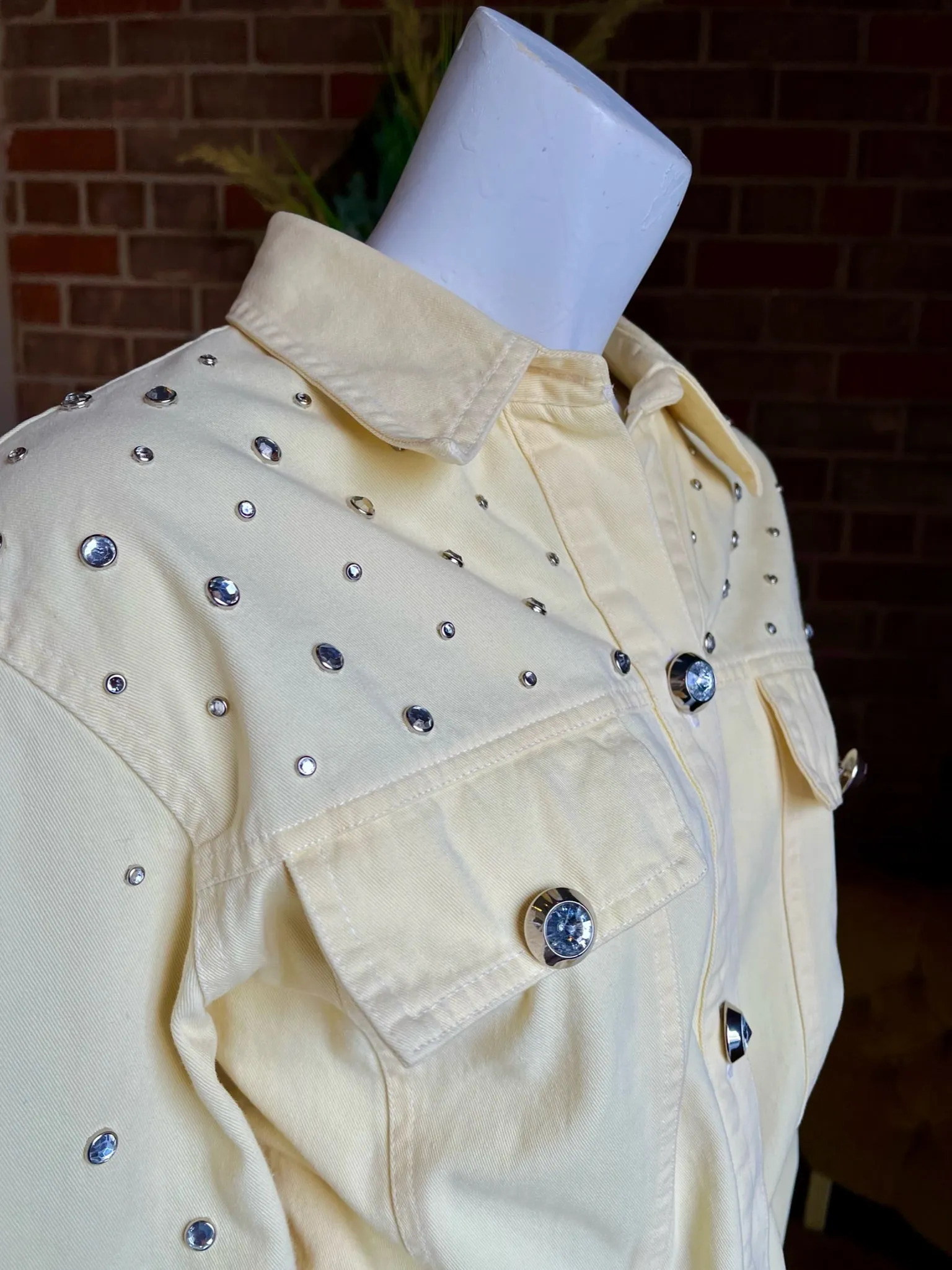 1980s Saint Germain Rhinestone Denim Jacket