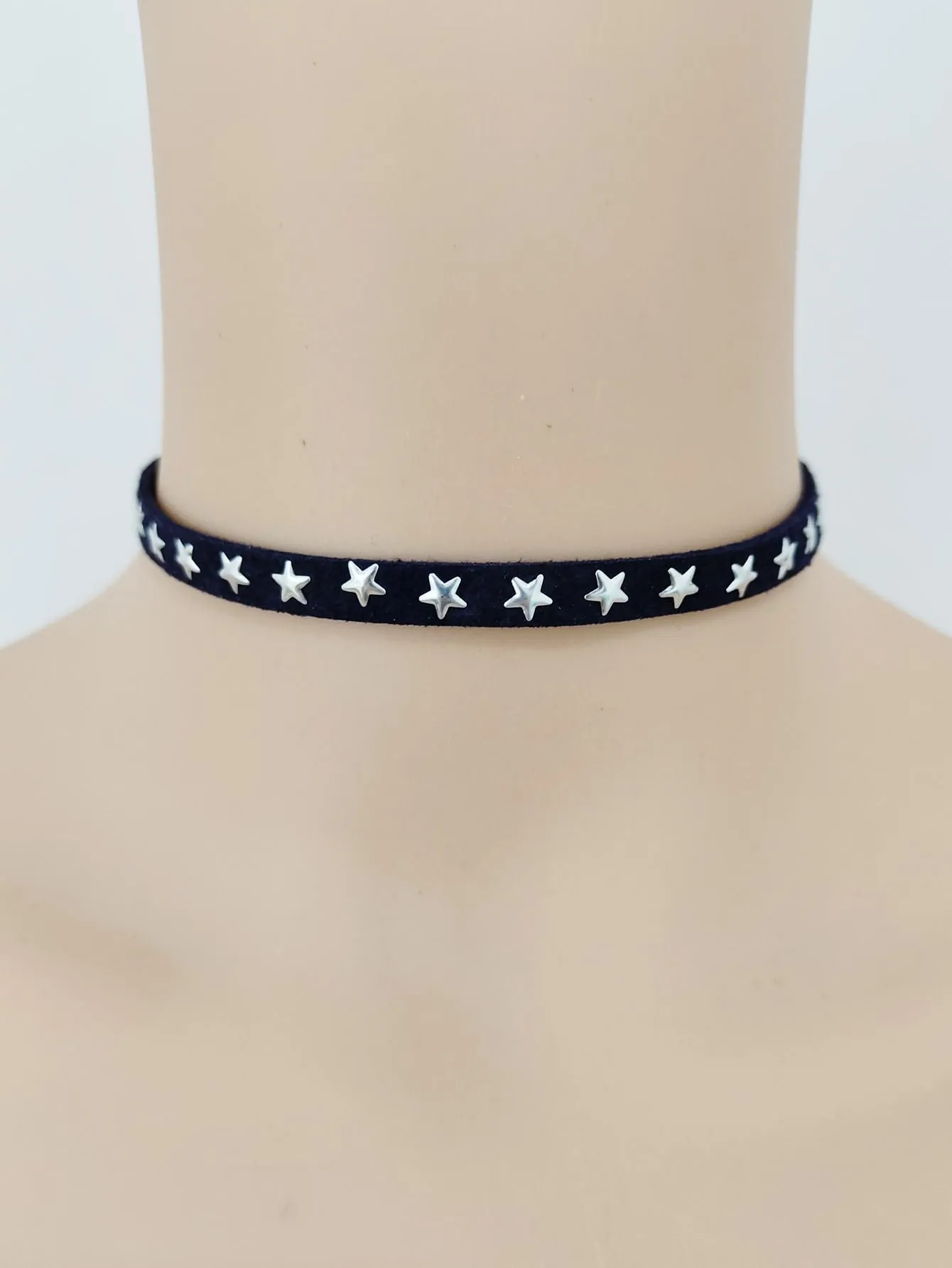 1pc  Five-pointed Star Stud Spike Collar Necklace Vintage Design For Women