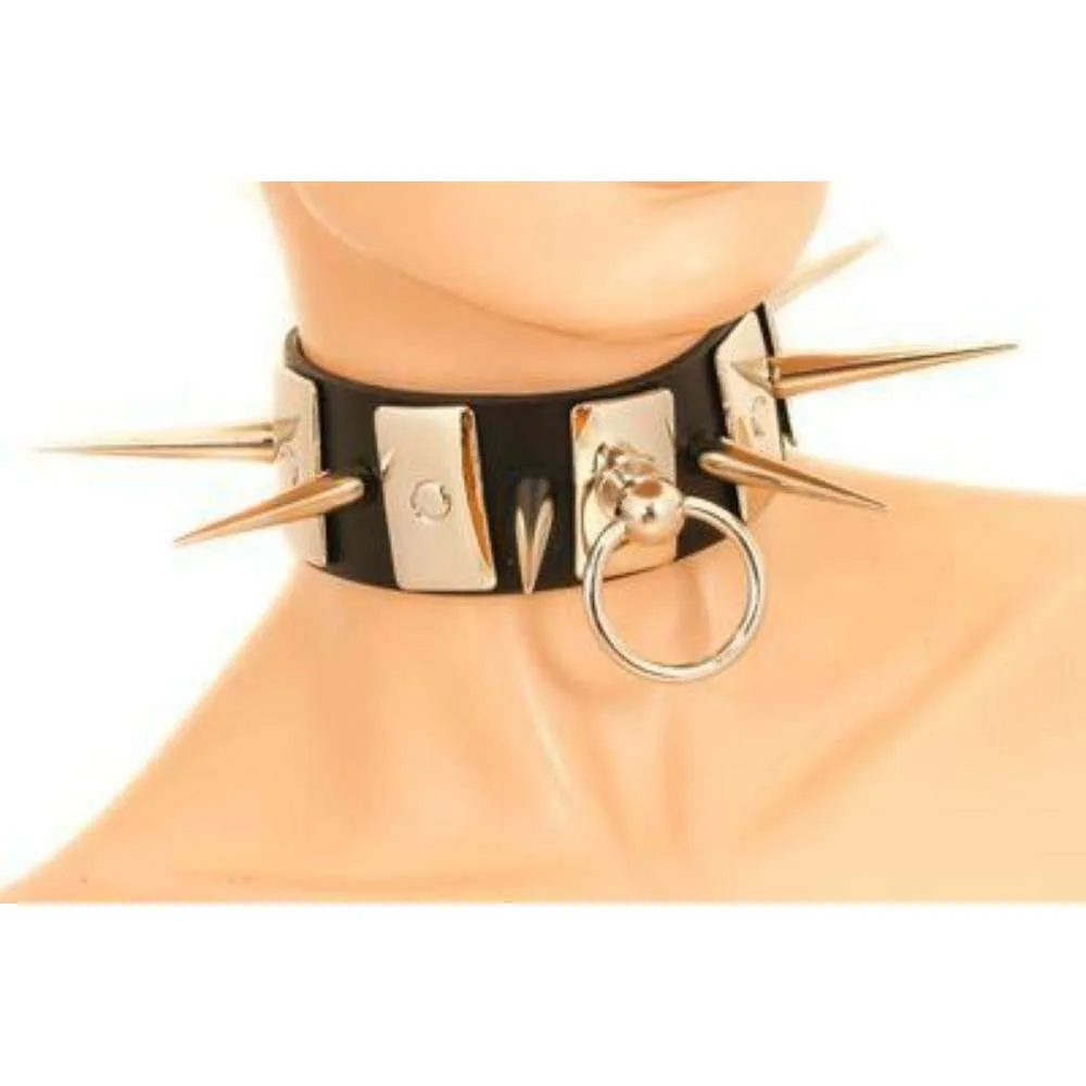 3" Tall Pin Spike O-Ring Choker