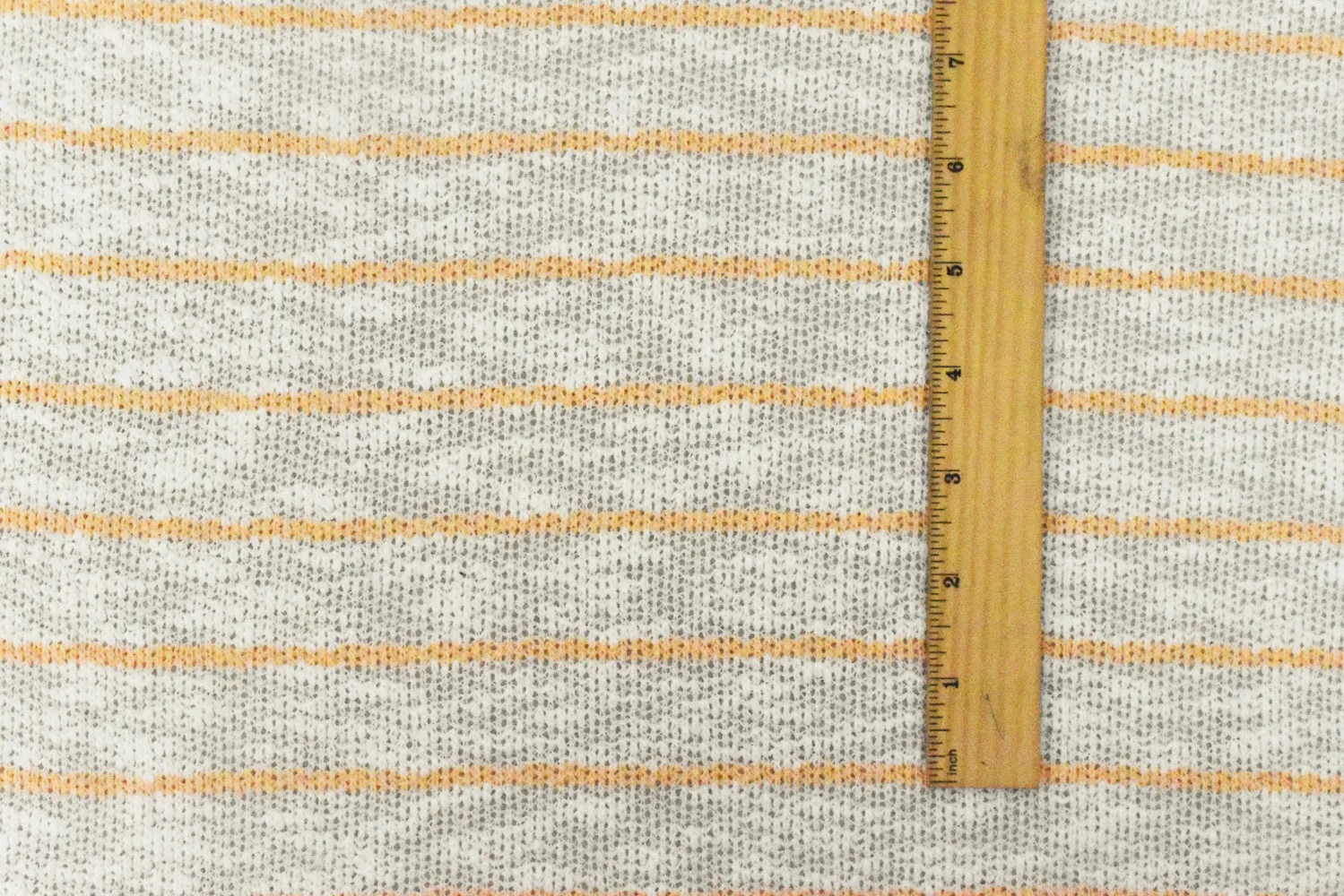 Apricot Orange-White Stripe Stretch Jersey Knit Fabric