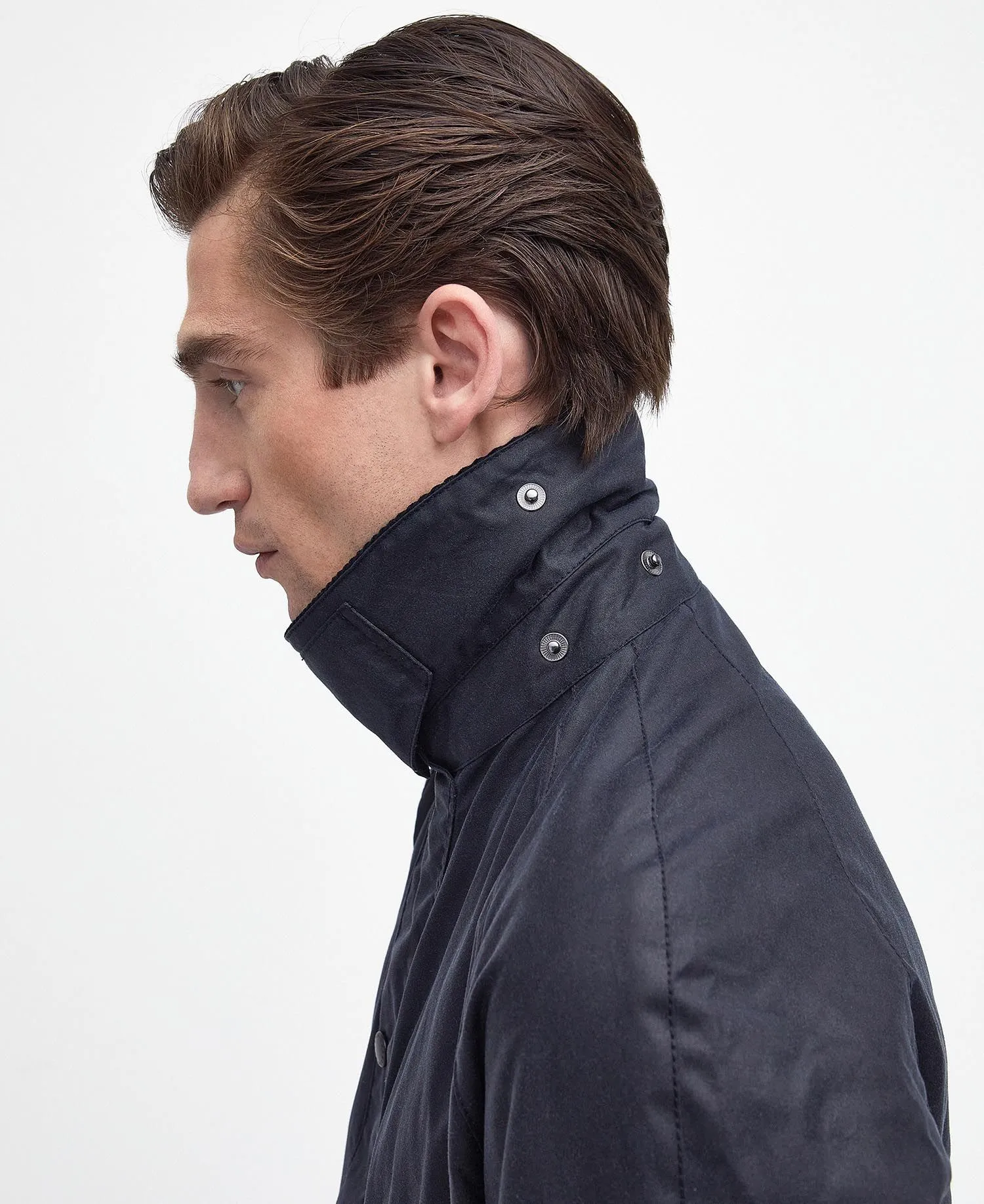 Ashby Wax Jacket in Navy by Barbour