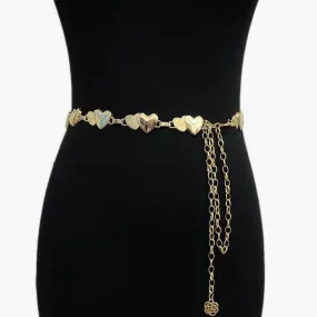 benpaolv Double Heart Aesthetic Chain Belt