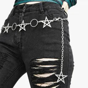 benpaolv Pentagram Star Chain Grunge Belt