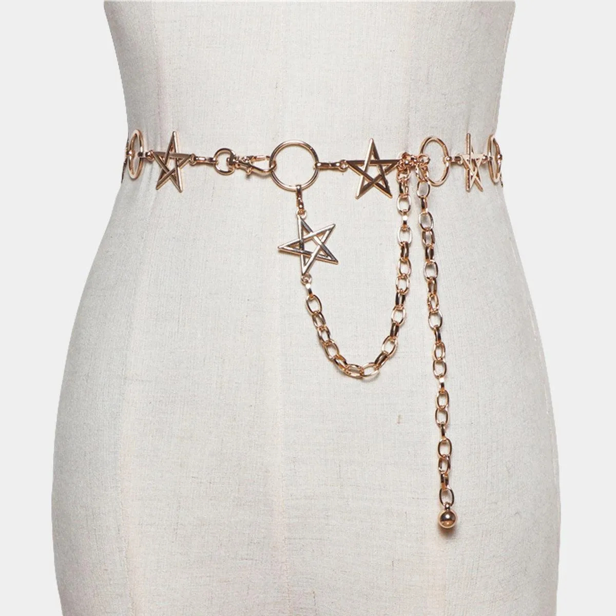 benpaolv Pentagram Star Chain Grunge Belt