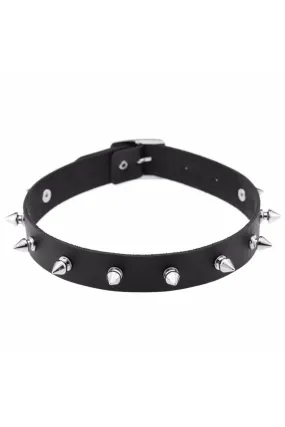 Black Gothic Spike Collar