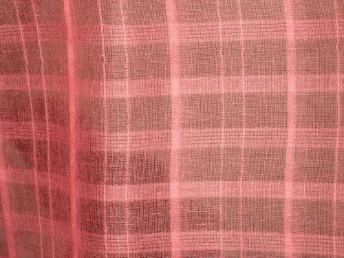 Candy Pink color Cotton Organdy Plaids~Width 44&quot;