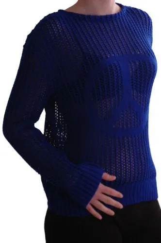 Cerian Long Sleeve Crochet Knitted Mesh Tops