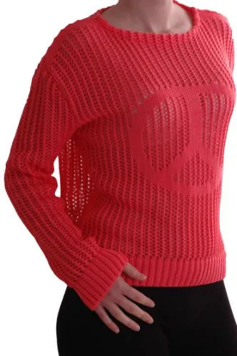 Cerian Long Sleeve Crochet Knitted Mesh Tops