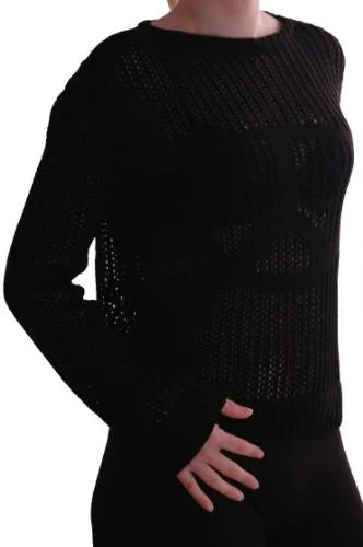 Cerian Long Sleeve Crochet Knitted Mesh Tops