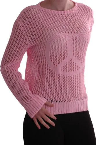 Cerian Long Sleeve Crochet Knitted Mesh Tops