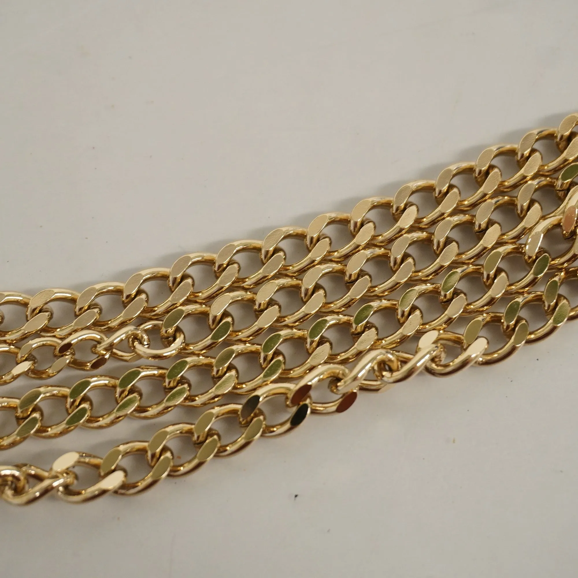 CHANEL  Chain Belt Gold Metal Women's Chain Belt Gold