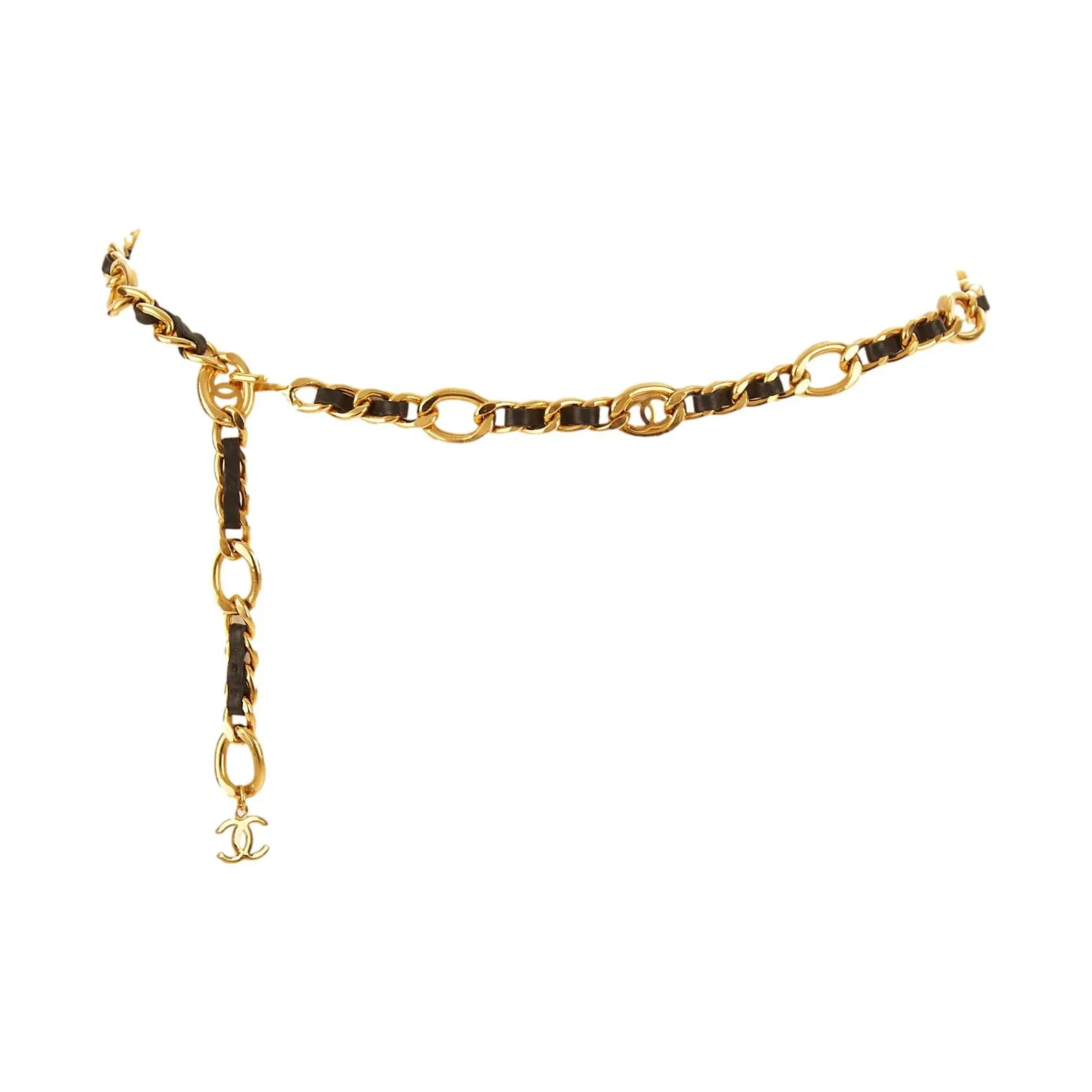 Chanel Gold Chain Logo Link Belt