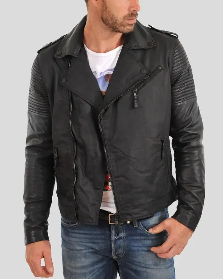 Christopher Black Motorcycle Leather Jacket