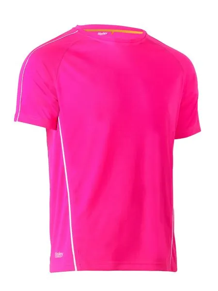 Cool Mesh Tee With Reflective Piping - BK1426