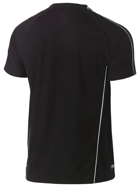 Cool Mesh Tee With Reflective Piping - BK1426