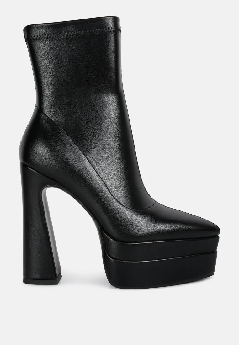 Dextra High Platform Ankle Boots