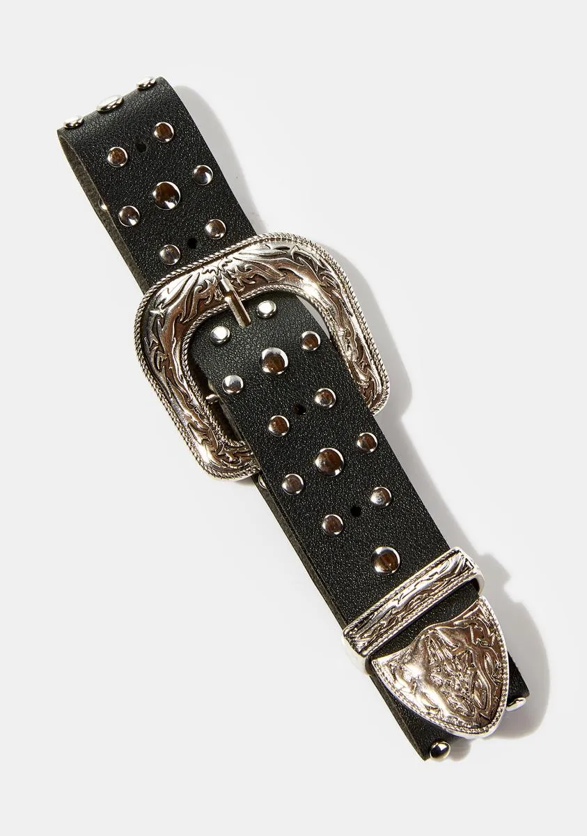 Flanger Studded Western Buckle Choker