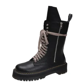 Funki Buys | Boots | Women's Mid Calf Biker Style Punk Boots