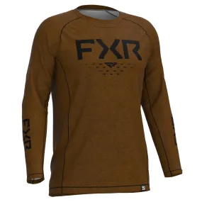 FXR Mens Attack Air UPF Longsleeve T-Shirt Copper Heather Brown