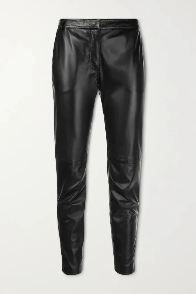 Genuine Leather Handmade Women's Capri Pant