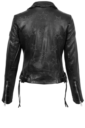 Mauritius Black Wani Vintage Lamb Leather Jacket