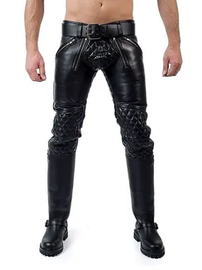 Men's Real Leather Padded Pants