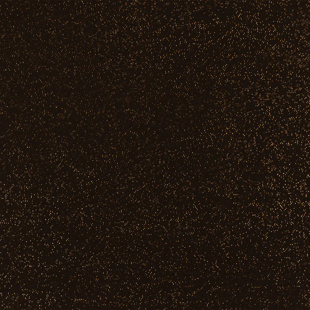 Midnight Black-Copper Sparkly Metallic Stretch Interlock Knit Fabric