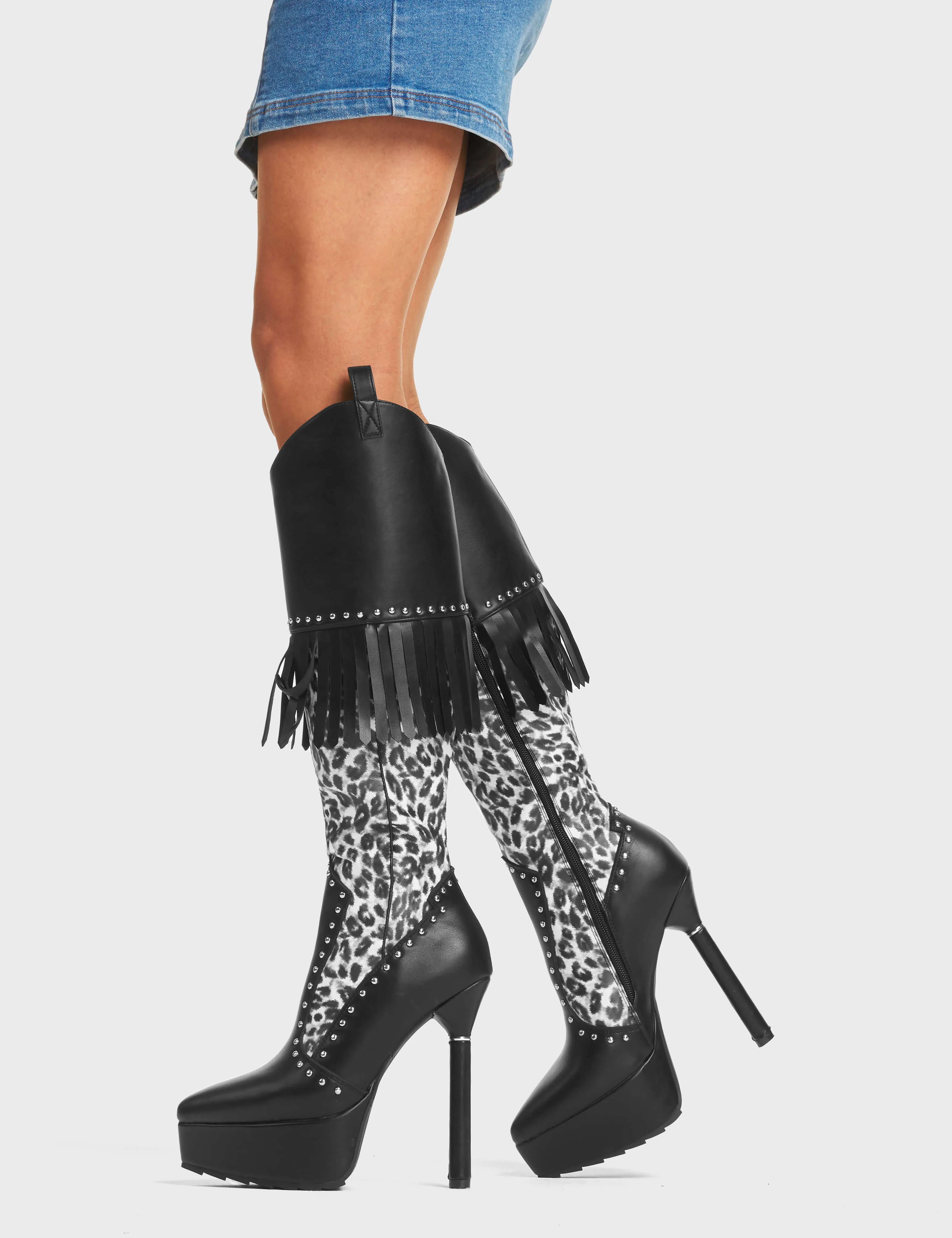 My Priority Platform Knee High Boots