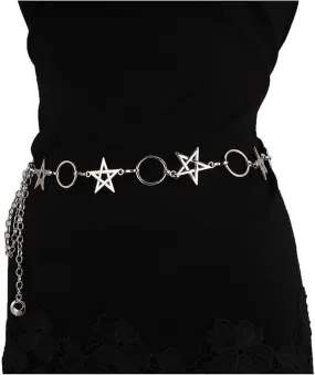 Pentacle & Rings Chain Belt