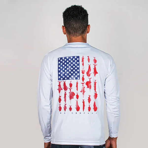 Performance Long Sleeve Shirt | White | SA Co Logo