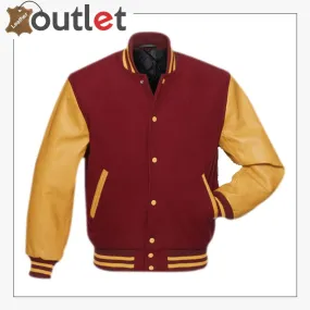 Red Fleece Varsity Jacket