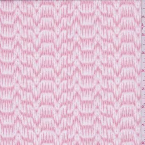 Rose Pink Ikat Wave Georgette Fabric