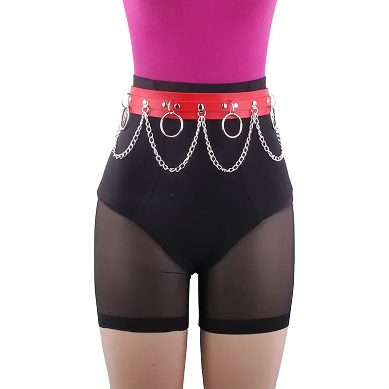 Sexy Women Gothic Hiphop Belt With Chain