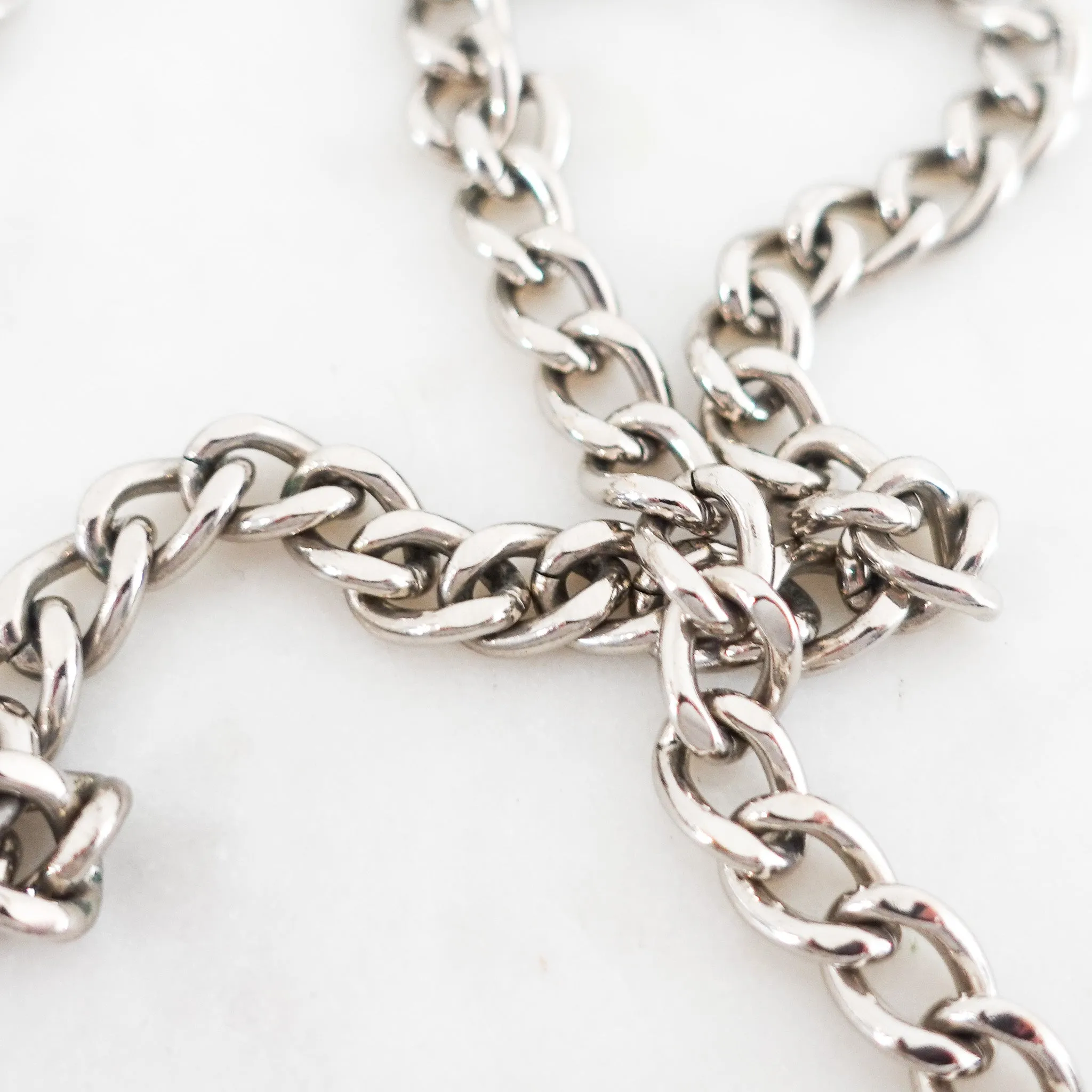 Silver vintage chain belt