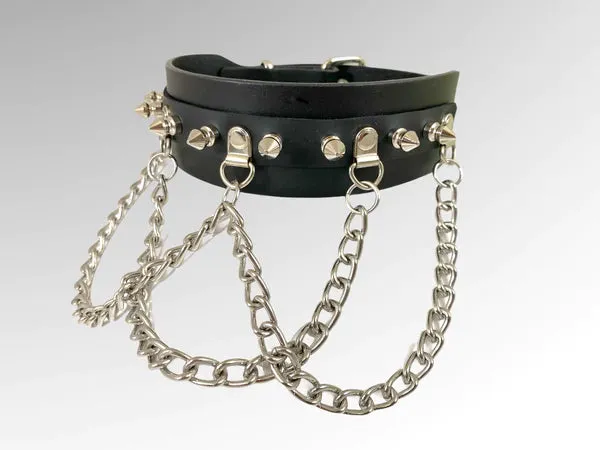 Spike Chain Sub Bondage Choker