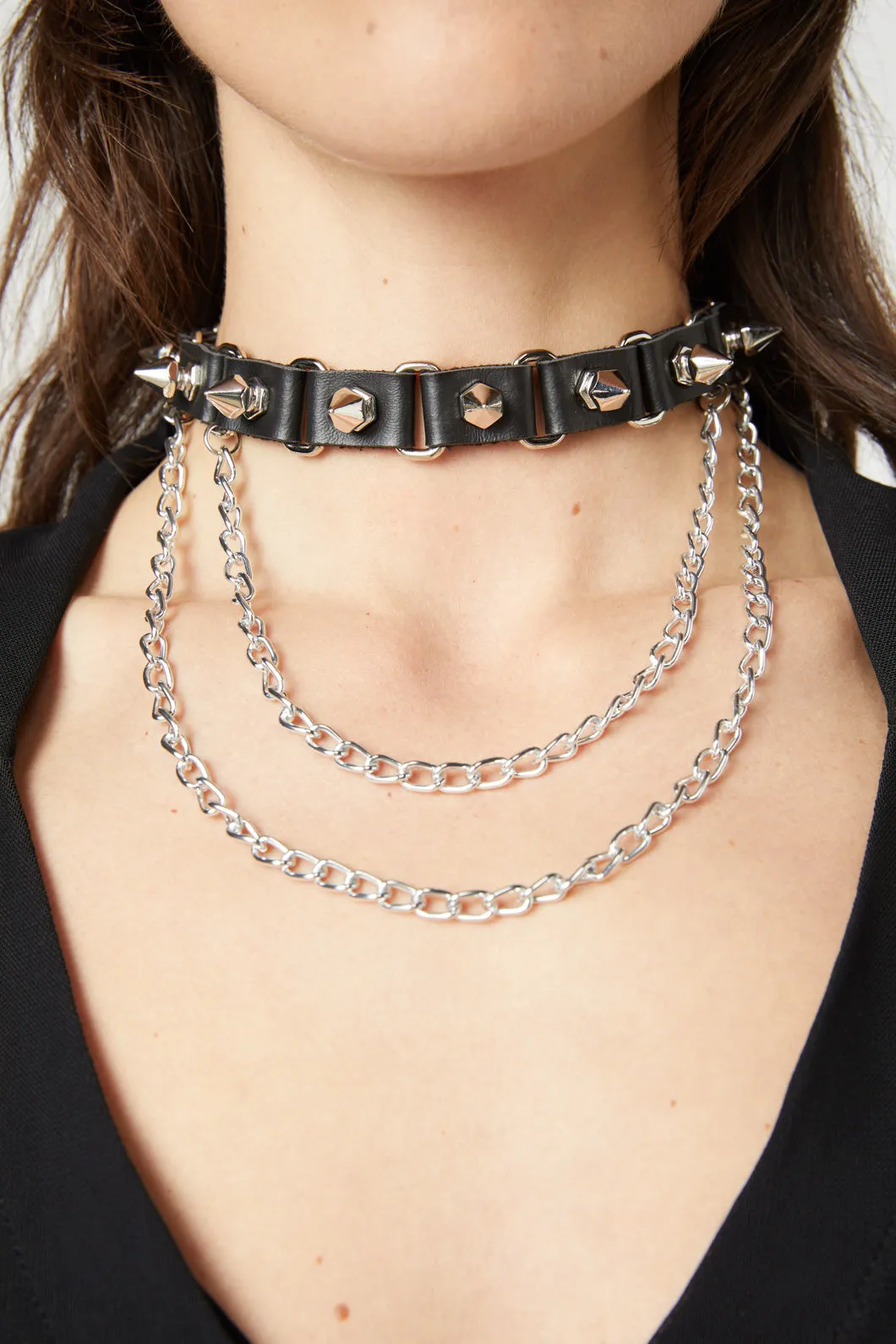 Spike Link Chain Choker