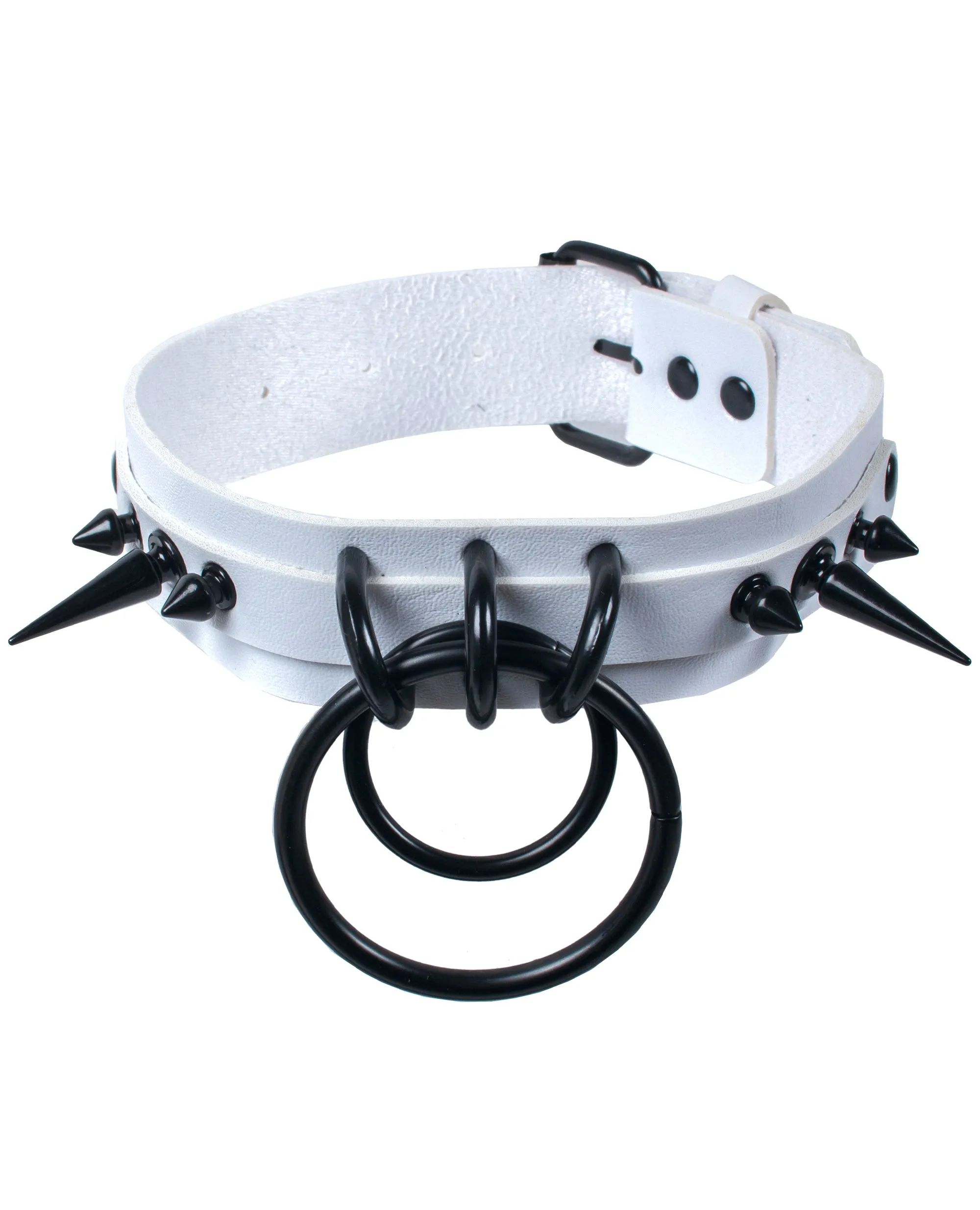 SPIKED DOUBLE RING COLLAR