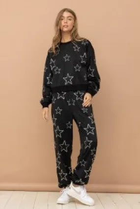 STAR STUDDED TRACKSUIT JOGGER